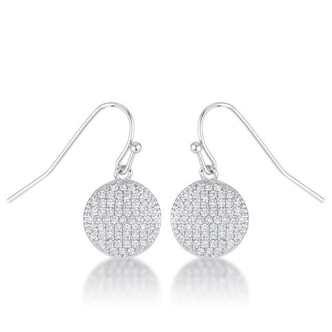 .6 Ct Elegant CZ Disk Earrings