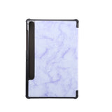 For Samsung Tab S6 T860 Tablet Cover Marbling Pattern PU Leather Anti-fall Anti-scrach Anti-slip Protect Shell Tri-fold Case  gray