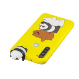 For Redmi NOTE 8T 3D Cartoon Painting Back Cover Soft TPU Mobile Phone Case Shell Striped bear