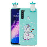 For Redmi NOTE 8T 3D Cartoon Painting Back Cover Soft TPU Mobile Phone Case Shell Striped bear