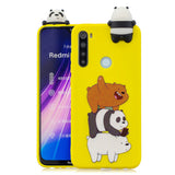 For Redmi NOTE 8T 3D Cartoon Painting Back Cover Soft TPU Mobile Phone Case Shell Striped bear