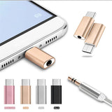 Mini Type C Audio Converter USB C USB 3.1 to 3.5mm AUX Jack Portable Headphone Adapter for Xiaomi 8 Huawei LeTV 2 Nut Pro Rose gold