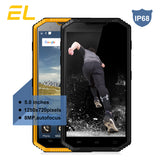 EL W7S IP68 Waterproof Mobile Phone - 2GB RAM 16GB ROM, 5.0 Inch HD, Android 7.0 MT6737 Quad Core, 8.0MP+5.0MP - Yellow