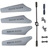 Eastvita Full Set Replacement Parts for Syma S111g ,including Main Blades, Tail Blade, Balance Bar, Spare Main Grips, Connect Buckle