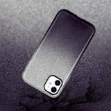 For iphone X/XS/XR/XS MAX/11/11 pro MAX Phone Case Gradient Color Glitter Powder Phone Cover with Airbag Bracket black