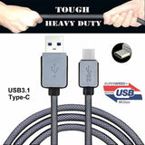 Strong Braided USB-C 3.1 Type-C Cable 3.0A Fast Charging and Data Sync Charger Cable For New Macbook, LG G5, Huawei P9, Meizu Pro6