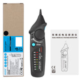 BSIDE AVD06 Dual Mode Non-contact Voltage Detector AC 12-1000V Auto/Manual NCV Tester Live Wire Check Sensitivity Adjustable gray