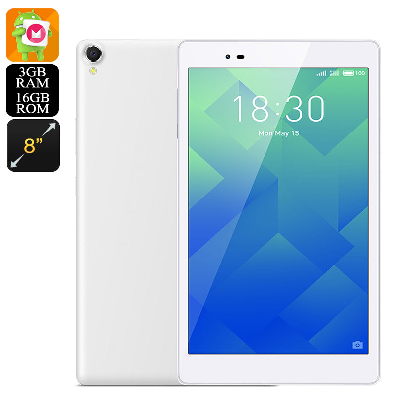 Lenovo P8 Android Tablet ƒ?? Octa-Core CPU, 3GB RAM, FHD 8-Inch Display, 4250mAh, 360-Degree Sound, 8MP Cam, Android 6.0 (White)