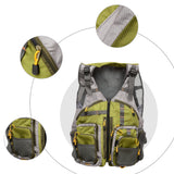 Fly Fishing Mesh Vest Outdoor Breathable Backpack Gear Vests Adjustable Size for Men Women