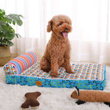 Breathable Heat Dissipation Massage Bed Mattress Sleeping Nest for Pet Dogs blue_L