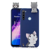 For Redmi NOTE 8T 3D Cartoon Painting Back Cover Soft TPU Mobile Phone Case Shell big face cat