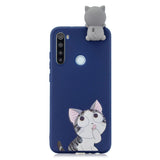 For Redmi NOTE 8T 3D Cartoon Painting Back Cover Soft TPU Mobile Phone Case Shell big face cat