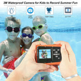 LCD Display Waterproof Action Camera - Red