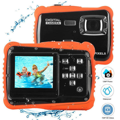 LCD Display Waterproof Action Camera - Red