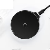 Thin Wireless Charging Pad with USB Cable for Mobile Phone black