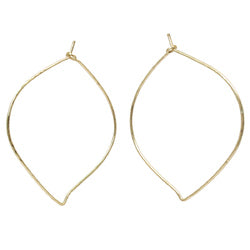 Hoops - Leaf L - Gold