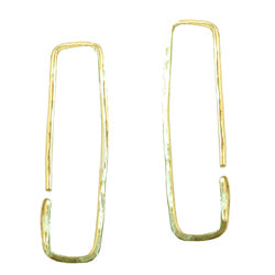 Hoops - Rectangular L - Gold