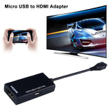 Micro USB To HDMI HD Cable Converter Adapter Black