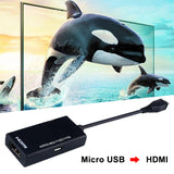 Micro USB To HDMI HD Cable Converter Adapter Black