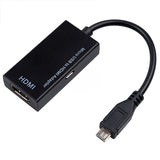 Micro USB To HDMI HD Cable Converter Adapter Black