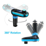 Bluetooth mp3 Car FM Transmitter MP3 Player Radio Adapter Kit USB Charger 2 Outlets blue