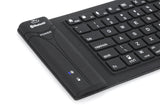 IP67 Bluetooth Wireless Keyboard - Supports PC, Mac, Android + IOS, Flexible Foldable Silicone, Waterproof, Dirt + Dustproof