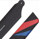 Carbon Fiber Main Blade Wing Set for WLtoys XK K130 RC Helicopter Parts  Black red