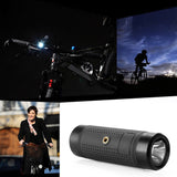 Bluetooth Speaker Bike Light - Bluetooth 4.1, 3W Speaker, IPX6 Waterproof, Flashlight, FM Radio, 3000mAh, Built-in Microphone