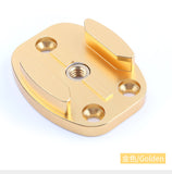 Metal Quick Release Mount for GoPro8/7/6 osmo action Tripod Plate Bracket Base Golden