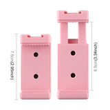 Phone Clamp Quick Release Clip Tripod Mount with 1/4 inch Screw Hole for Smartphone Pink