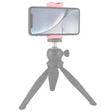 Phone Clamp Quick Release Clip Tripod Mount with 1/4 inch Screw Hole for Smartphone Pink