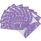 10x Elegant Laser Cut Butterfly Floral Hollow Wedding Invitations Cards Set for Wedding Engagement Bridal Shower, Purple