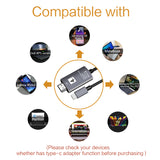 USB-C Support 4K 30Hz USB 3.1 Type-c Male to HDMI Male HD Adapter Connecting Cable  gray