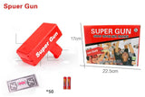 Electric Money Gun Toy Novelty Cash Shooter Adult Teen Toy Spuer Gun Banknote Tool 100 Banknotes