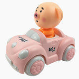 Children Cute Cartoon Inertia Car Mini Funny Pig Toy Car Gifts (Random Color)