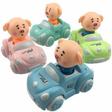 Children Cute Cartoon Inertia Car Mini Funny Pig Toy Car Gifts (Random Color)