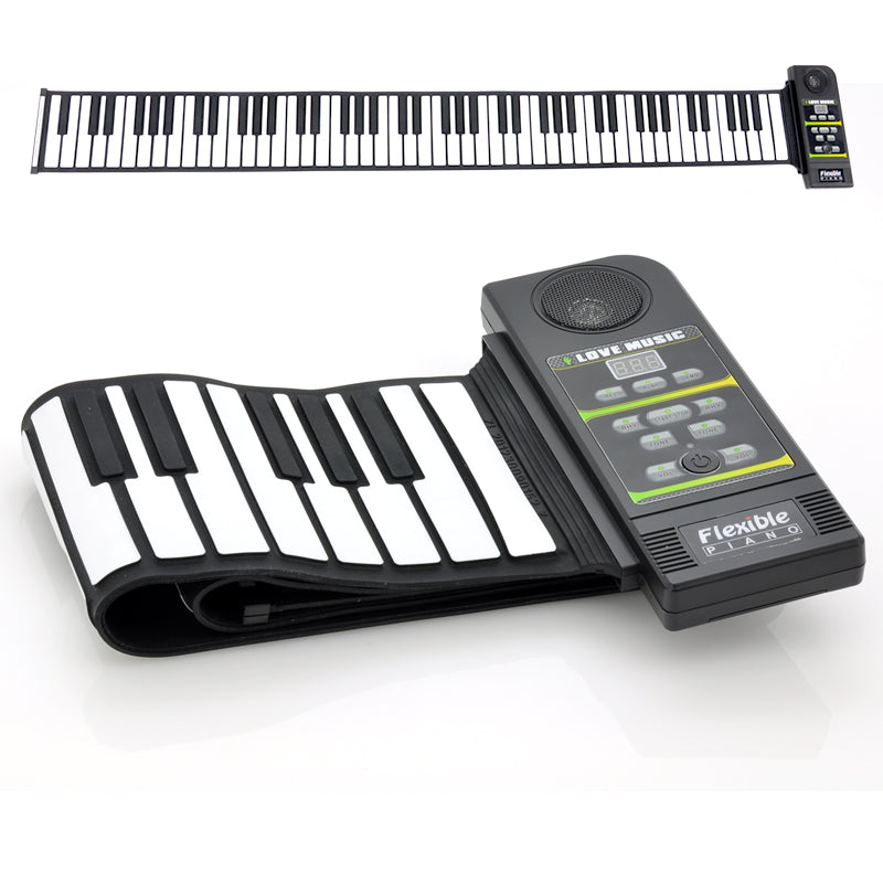 Flexible Roll Up Synthesizer Keyboard Piano - 88 Soft Keys, Loud Speaker