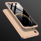 For HUAWEI HONOR 8A Ultra Slim PC Back Cover Non-slip Shockproof 360 Degree Full Protective Case gold