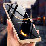 For HUAWEI HONOR 8A Ultra Slim PC Back Cover Non-slip Shockproof 360 Degree Full Protective Case gold