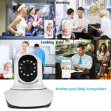 Indoor HD IP Camera - 1/4-Inch CMOS, 720p, 10m Night Vision, Motion Detection, PTZ, App Support, WiFi Wireless, Two Way Audio