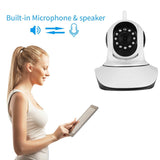 Indoor HD IP Camera - 1/4-Inch CMOS, 720p, 10m Night Vision, Motion Detection, PTZ, App Support, WiFi Wireless, Two Way Audio