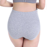 Cotton Breathable Adjustable Pregnant High-waist Shorts Panties with Cartoon Pattern Seamless Underwear Gift blue_L