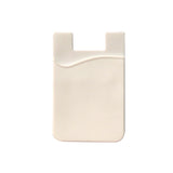 Fashion Simple Adhesive Silicone Card Pocket Money Pouch Case for Cell Phone white