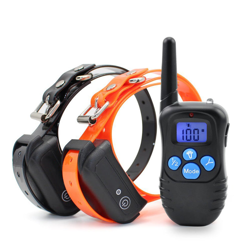 Dog Trainer Collar - Adjustable Collar Size, 2 Collar Receivers, 300m Range, Waterproof, 300mAh Battery, 3 Warning Modes