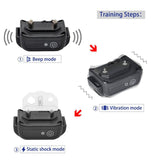 Dog Trainer Collar - Adjustable Collar Size, 2 Collar Receivers, 300m Range, Waterproof, 300mAh Battery, 3 Warning Modes