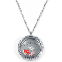 Inspire Floating Locket ringed with stones