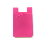 Fashion Simple Adhesive Silicone Card Pocket Money Pouch Case for Cell Phone rose Red