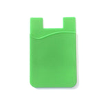 Fashion Simple Adhesive Silicone Card Pocket Money Pouch Case for Cell Phone green