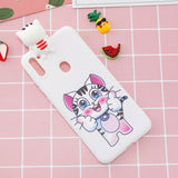 For Samsung A11 Soft TPU Back Cover 3D Cartoon Painting Mobile Phone Case Shell kitten