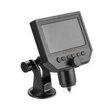 HD Digital Microscope - 600x Zoom, 4.3-Inch HD Display, Built-In Battery, HD Video Recording, Timestamp, Motion Detection